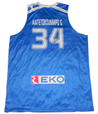 GIANNIS ANTETOKOUNMPO SIGNED NATIONAL TEAM GREECE HELLAS GREEK FREAK JERSEY JSA