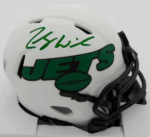 ZACH WILSON AUTO JETS LUNAR ECLIPSE WHITE SPEED MINI HELMET BECKETT QR 194722