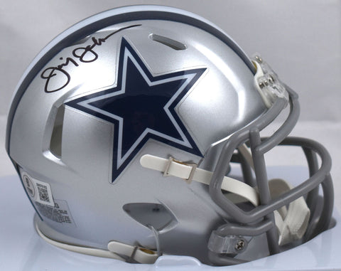 Jimmy Johnson Autographed Dallas Cowboys Speed Mini Helmet - Beckett W Hologram