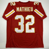 Tyrann Mathieu Autographed Kansas City Red Pro Style Jersey- PSA/DNA Authenticated