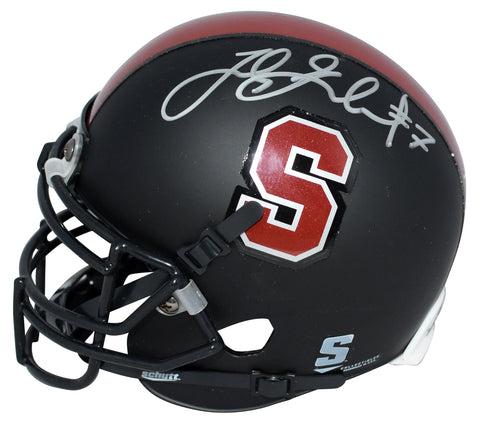 TOBY GERHART AUTOGRAPHED STANFORD CARDINAL BLACK MINI HELMET COA