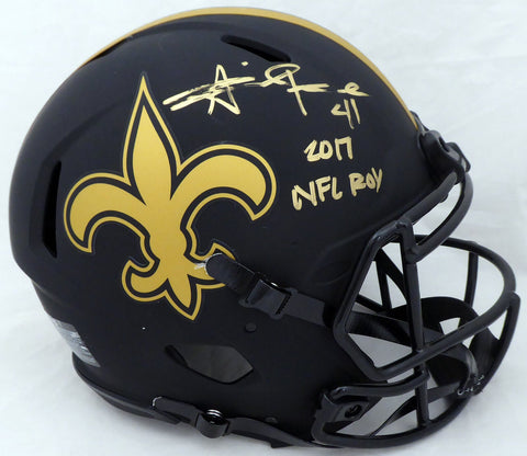 Alvin Kamara Autographed Saints Eclipse Full Size Helmet (Light) Beckett WJ58346