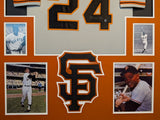 FRAMED SAN FRANCISCO GIANTS WILLIE MAYS AUTOGRAPHED SIGNED JERSEY SAY HEY HOLO