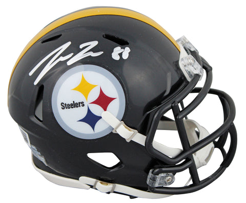 Steelers Pat Freiermuth Signed Speed Mini Helmet w/ Silver Sig BAS Witnessed