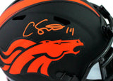 Courtland Sutton Signed Denver Broncos Eclipse Mini Helmet - JSA W Auth *Orange