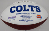 JACOBY BRISSETT AUTOGRAPHED SIGNED COLTS WHITE LOGO FOOTBALL BECKETT 159166