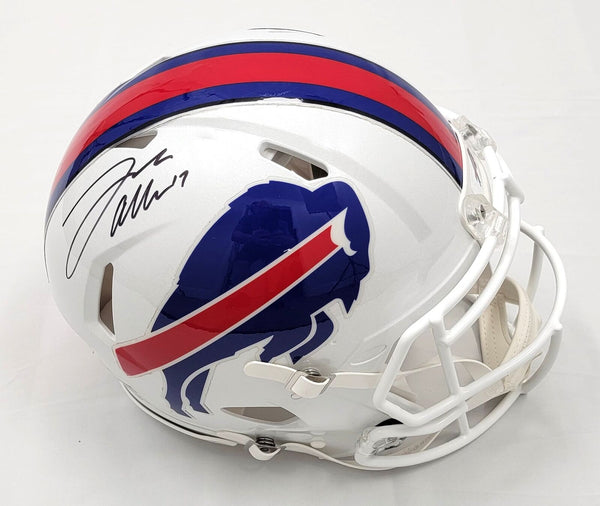 Josh Allen Signed Buffalo Bills Riddell Authentic Speed Helmet Beckett Witnessed