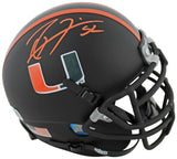 Miami Ray Lewis Authentic Signed Black Schutt Mini Helmet BAS Witnessed