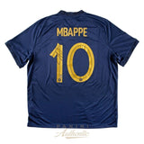 Kylian Mbappe Autographed 2022 France National Team Replica Home Jersey Panini