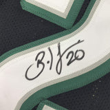 Autographed/Signed BRIAN DAWKINS Philadelphia Black Football Jersey JSA COA Auto