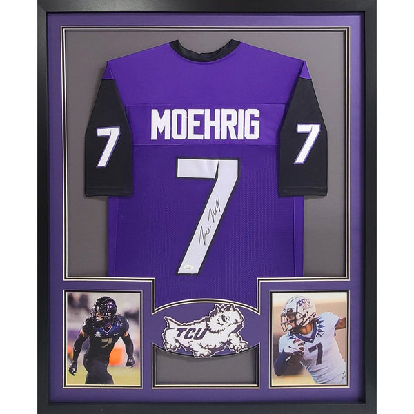 Trevon Moehrig Autographed Signed Framed TCU Las Vegas Raiders Jersey JSA