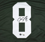 Josh Jacobs Autographed Green Pro Style Jersey-Beckett W Hologram *Black