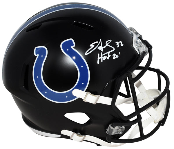 EDGERRIN JAMES SIGNED INDIANAPOLIS COLTS BLACK FULL SIZE SPEED HELMET W/ HOF 20