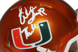 Warren Sapp Autographed Miami Hurricanes Flash Mini Helmet Beckett 35978