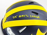 MIKE SAINRISTIL AUTOGRAPHED MICHIGAN MINI HELMET 23 NATL CHAMPS BECKETT 234650