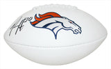 Phillip Lindsay Autographed/Signed Denver Broncos Logo Football BAS 34317