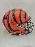 JAMARR CHASE SIGNED CINCINNATI BENGALS F/S SPEEDFLEX AUTHENTIC HELMET BECKETT QR