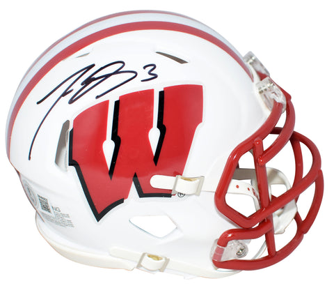 LEE EVANS AUTOGRAPHED WISCONSIN BAGERS SPEED MINI HELMET BECKETT