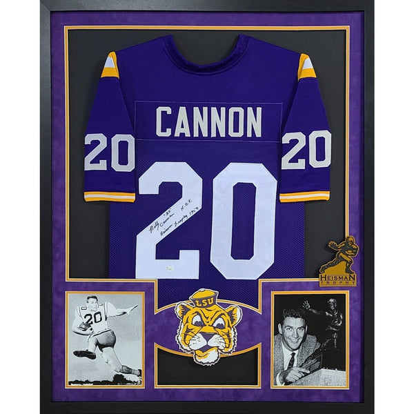 Billy Cannon Autographed Signed Framed LSU Heisman Jersey JSA