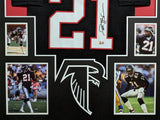 FRAMED ATLANTA FALCONS DEION SANDERS AUTOGRAPHED SIGNED JERSEY BECKETT HOLO