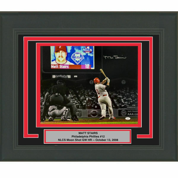 FRAMED Autographed/Signed MATT STAIRS Moon Shot Phillies 16x20 Photo JSA COA