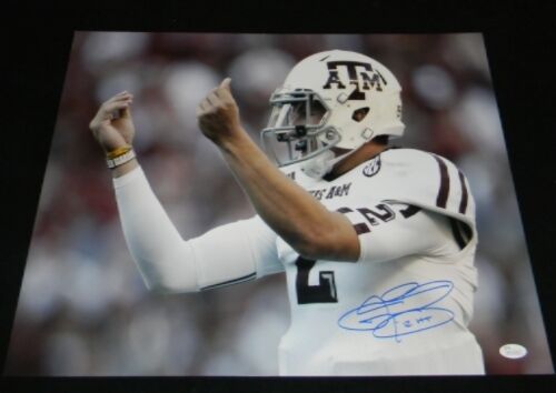 JOHNNY MANZIEL AUTOGRAPHED SIGNED TEXAS A&M AGGIES MONEY SIGN 16x20 PHOTO JSA