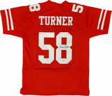 SAN FRANCISCO 49ERS KEENA TURNER AUTOGRAPHED RED JERSEY BECKETT BAS 195246