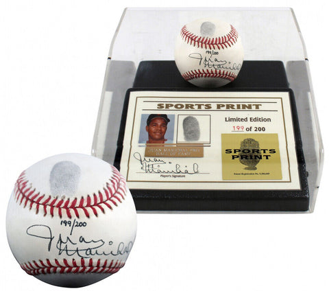 Juan Marichal Signed LE Baseball wThumbprint w Display Case San Francisco Giants