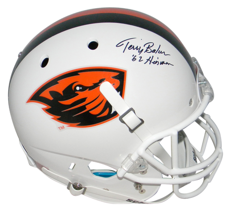 TERRY BAKER AUTOGRAPHED SIGNED OREGON STATE BEAVERS WHITE FULL SIZE HELMET JSA