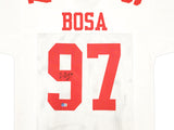 SAN FRANCISCO 49ERS NICK BOSA AUTOGRAPHED WHITE JERSEY BECKETT WITNESS 230701