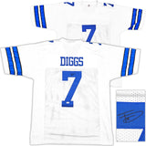 DALLAS COWBOYS TREVON DIGGS AUTOGRAPHED WHITE JERSEY PSA/DNA STOCK #233666