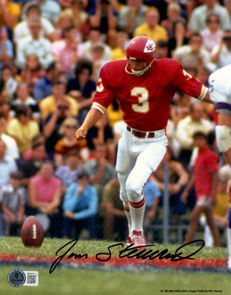 Jan Stenerud Autographed Kansas City Chiefs 8x10 Photo Beckett 45678