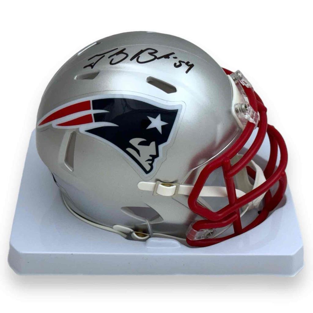 Tedy Bruschi Autographed Signed New England Patriots Slate Mini Helmet ...