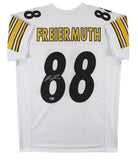 Pat Freiermuth Authentic Signed White Pro Style Jersey Autographed BAS Witnessed