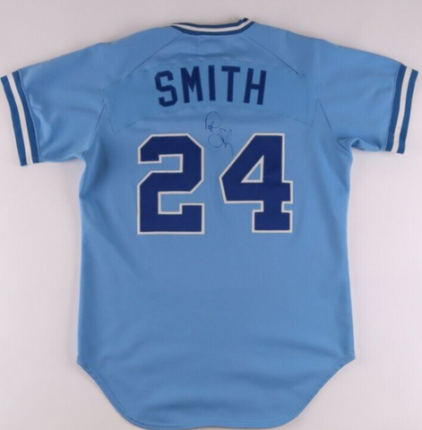 Pete Smith 2xSigned 1987 Greenville Braves Jersey (Beckett) Atlanta Pitcher