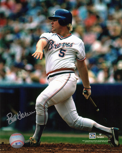 Bob Horner Signed Atlanta Braves Batting 8x10 Photo - (SCHWARTZ COA)