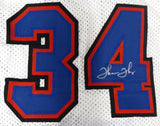 BILLS TEAM GREATS AUTOGRAPHED WHITE JERSEY 3 SIGS KELLEY THOMAS BECKETT 191973