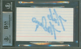 North Stars Mike Modano Authentic Signed 3x5 Index Card BAS Slabbed 2