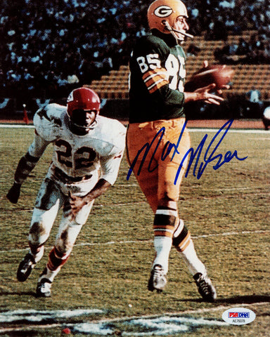 Max McGee Autographed/Signed Green Bay Packers 8x10 Photo PSA 48512