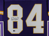 RANDY MOSS (Vikings purple SKYLINE) Signed Autographed Framed Jersey Beckett