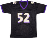 BALTIMORE RAVENS RAY LEWIS AUTOGRAPHED SIGNED BLACK JERSEY JSA STOCK #234694