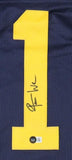 Roman Wilson Signed Michigan Wolverines Jersey (Beckett) 2023 CFP National Champ