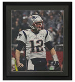 Tom Brady Autographed "Let's Go!" Patriots 20" x 24" Framed Photo Fanatics