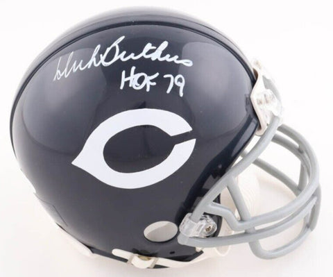 Dick Butkus Signed Chicago Bear Mini Helmet (JSA COA) 1979 Hall of Fame Inductee
