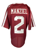 Johnny Manziel Texas A&M Signed College Football Jersey w/ 3 Insc BAS ITP