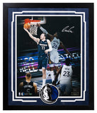 LUKA DONCIC Autographed Mavericks "Reverse" 16" x 20" Framed Photo PANINI LE 177