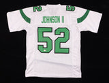 Jermaine Johnson II Signed New York Jet Jersey (Beckett) 2022 1st Round Draft Pk