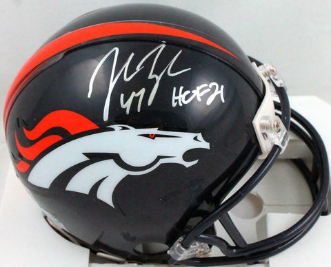 John Lynch Autographed Denver Broncos Mini Helmet w/HOF-Beckett W Holo *Silver