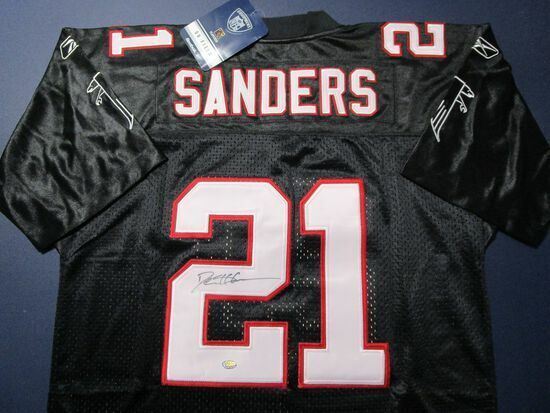 Deion Sanders Signed Atlanta Falcons Reebok NFL Jersey GTSM Player Ho Super Sports Center