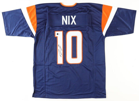 Bo Nix Signed Denver Broncos Jersey (Beckett) 2024 1st Round Pck #12 Overall QB